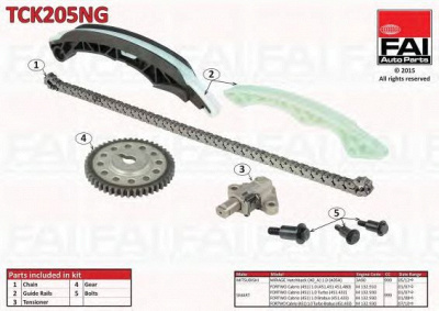 FAI AUTOPARTS tck205ng -  Комплект цели привода распредвала